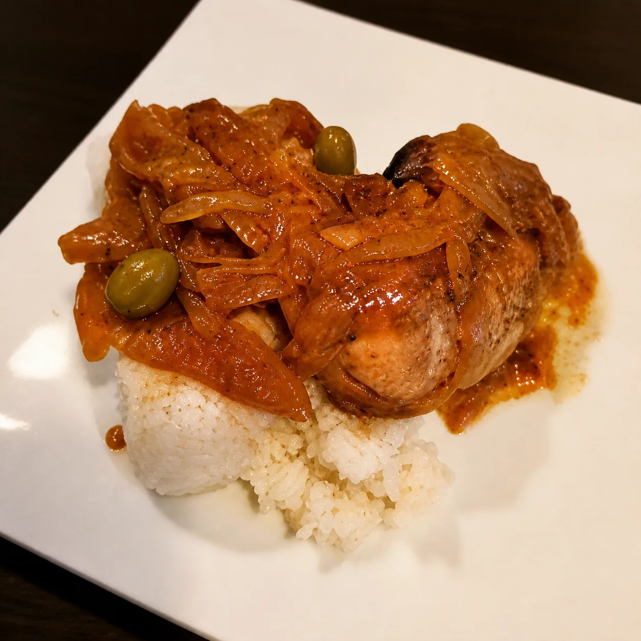 Maffé servi avec son riz