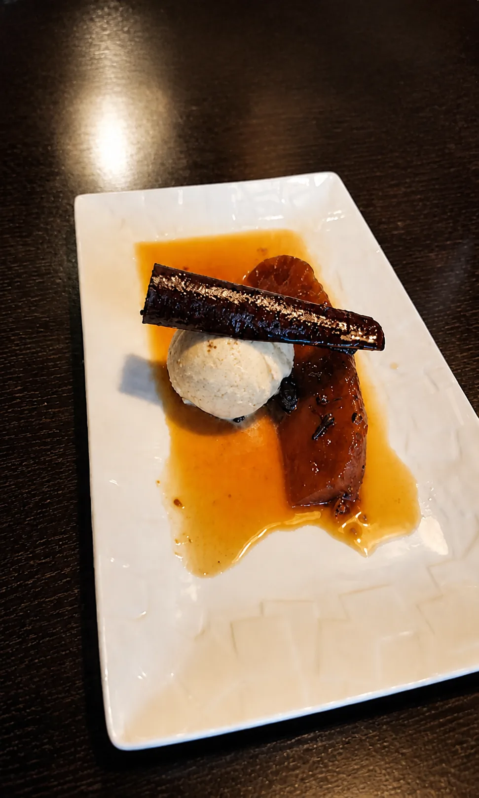 Dessert maison au caramel